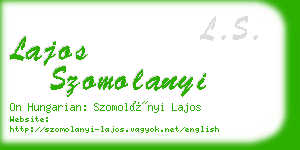 lajos szomolanyi business card